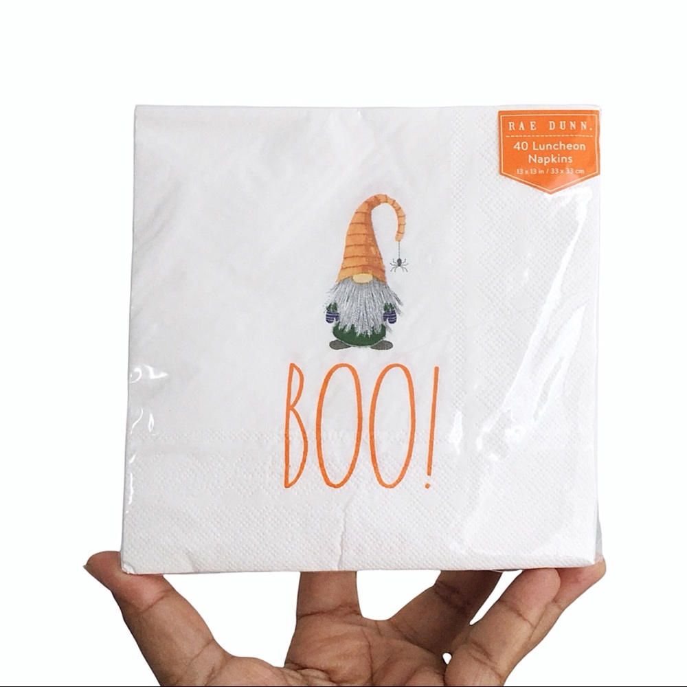 Rae Dunn BOO! Gnome Halloween Luncheon Napkins